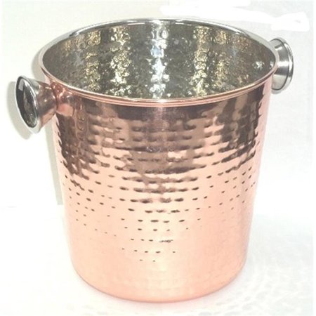 STARCRAFTS Starcrafts 72162 Stainless Steel Champagne Bucket; Hammered Copper Plated 72162